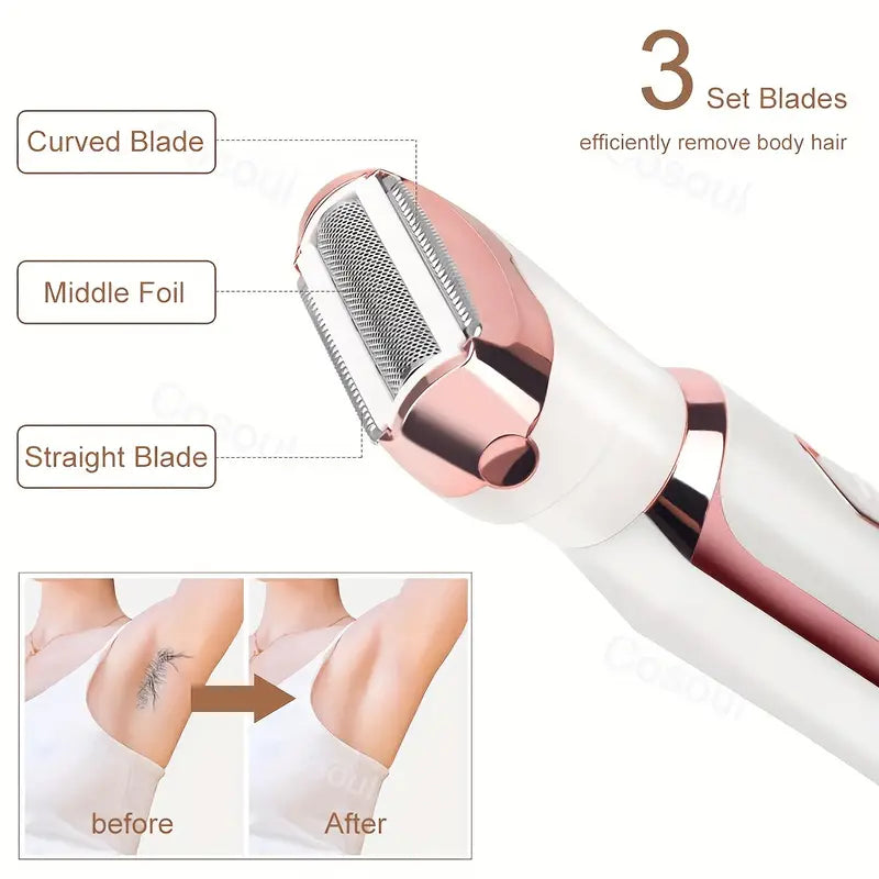 GlowEase™ 4-in-1 Painless Bikini & Body Razor