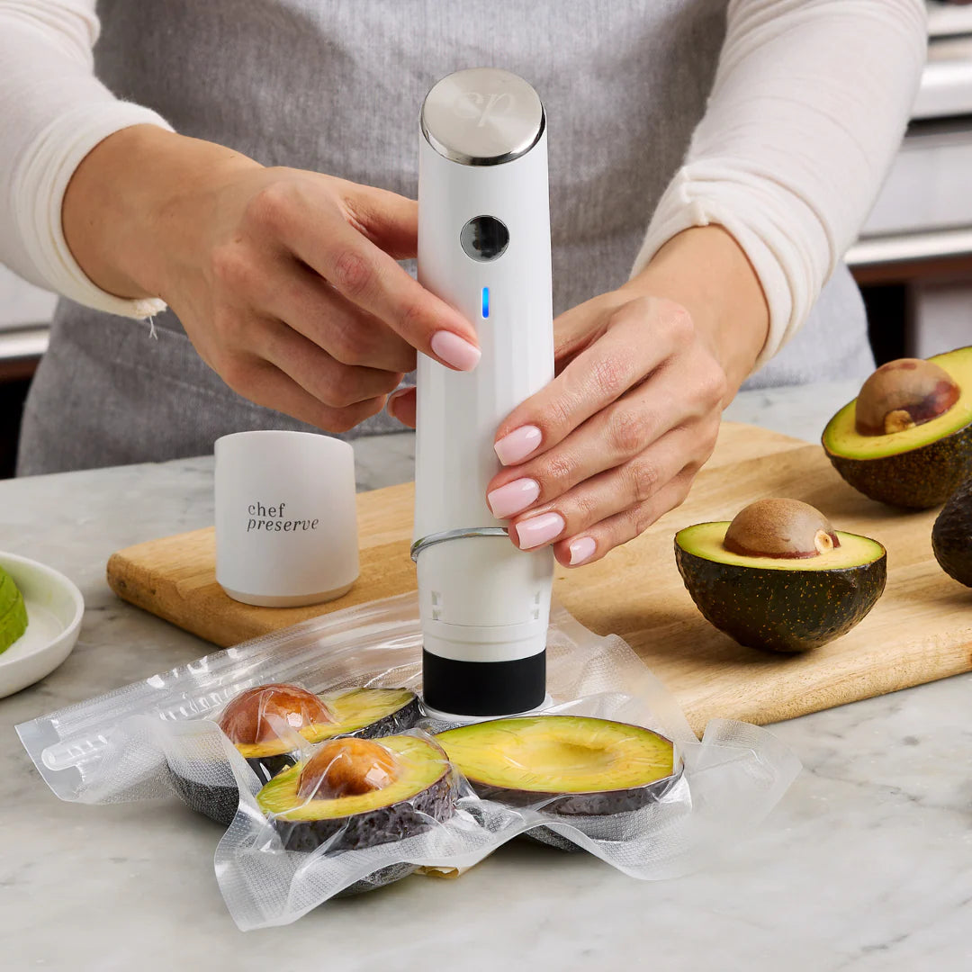Mini Handheld Vacuum Sealer + Reusable Bags | Keep Food Fresh 5× Longer