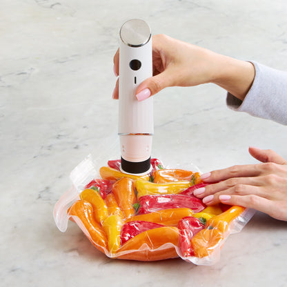 Mini Handheld Vacuum Sealer + Reusable Bags | Keep Food Fresh 5× Longer