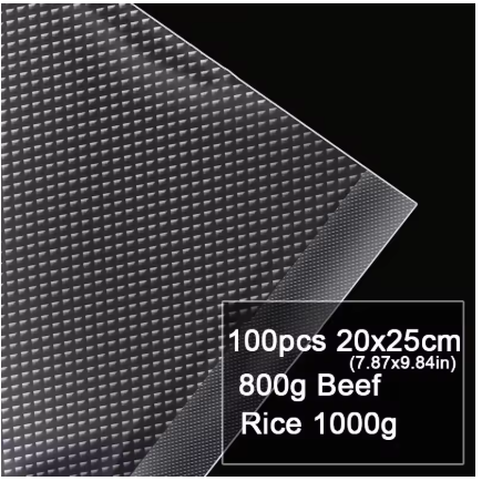 20×25 cm 100pcs Medium Reusable Vacuum Sealer Bags – Everyday Freshness & Storage